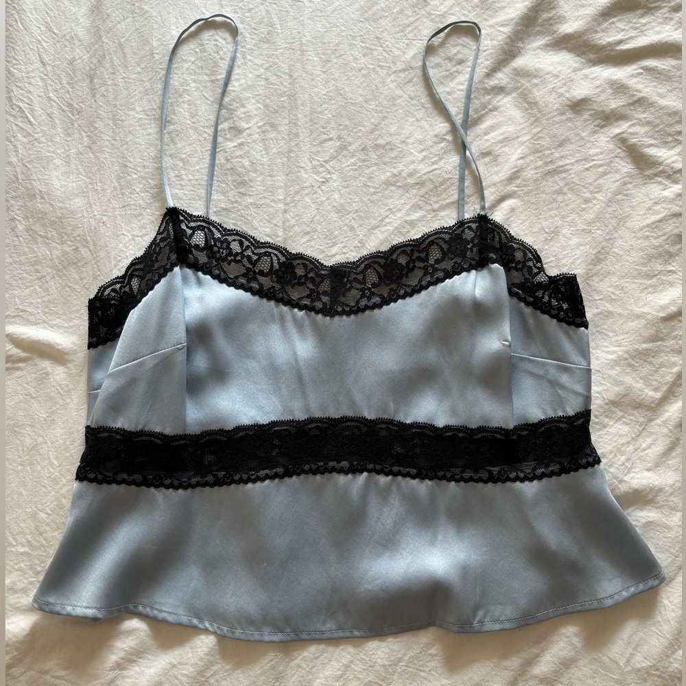 reformation lane top aerie skirt silk set - Picture 4 of 5